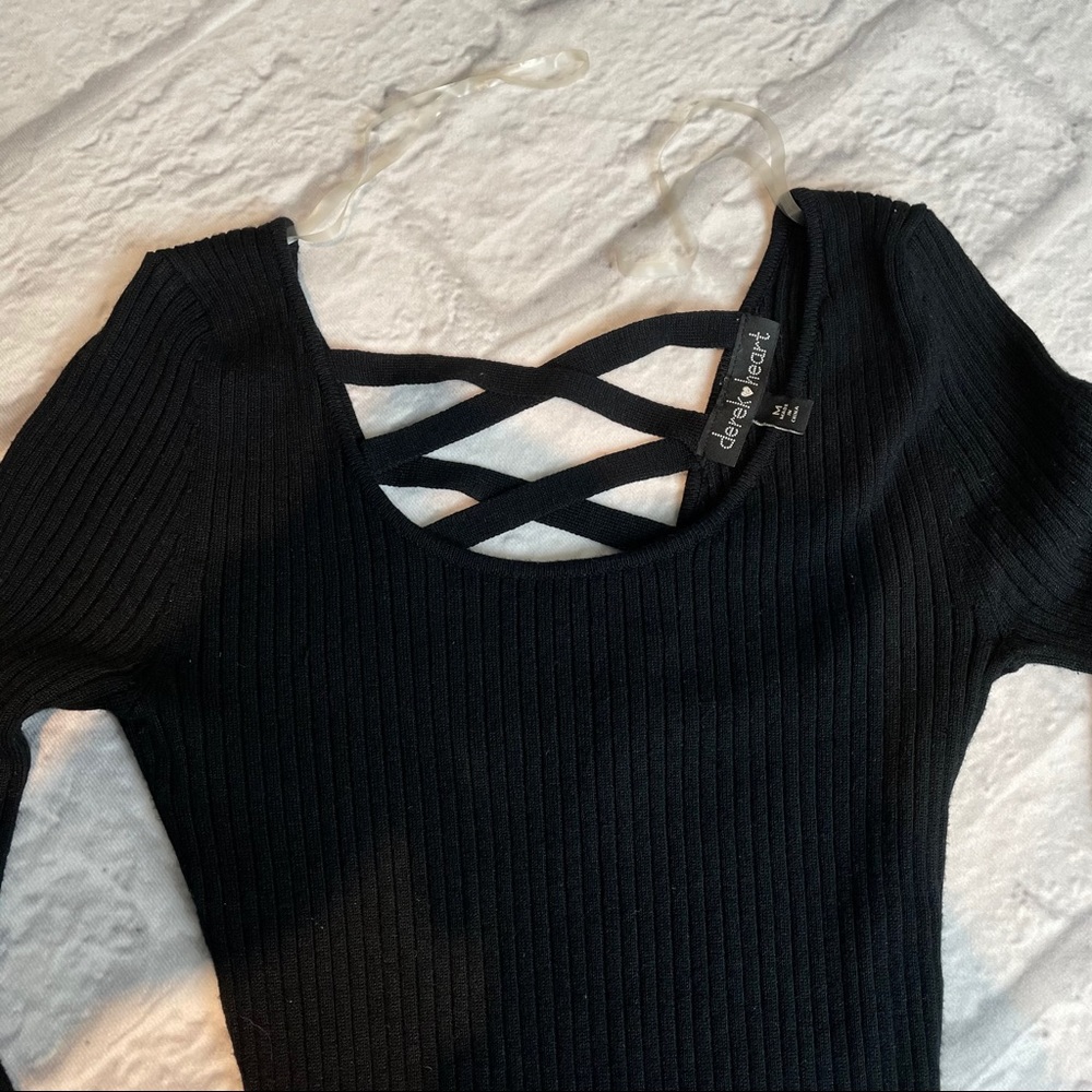 NWOT Derek Heart Black Bodycon Dress, Sz M